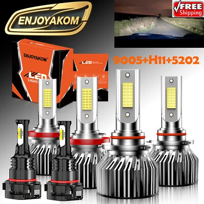 Para GMC Sierra 3500 HD 2007-2019 6x Bombilla Faro Alto Bajo + Faro Antiniebla Foto 1 de 4