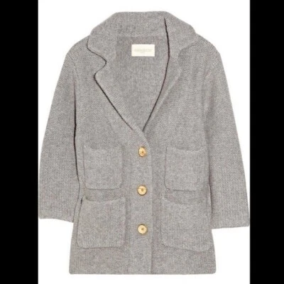 Cárdigan de cachemir de lana gris hecho y hecho a mano por LEVI’S Foto 1 de 4