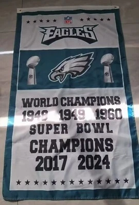 FLAG_TREASURES 2025 Super Bowl Champions Philadelphia Eagles Football 3x5 ft Banner Flag