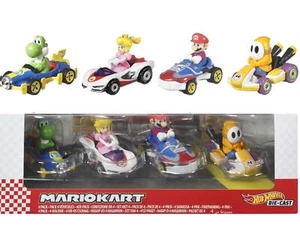 Hot Wheels Mario Kart Vehicle 4-Pack Fan-Favorite Characters - Picture 1 of 7