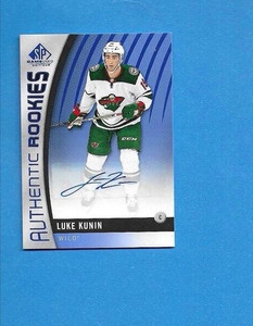 2017-18 SP Game Used Authentic Rookies Blue Luke Kunin Minnesota Wild #164 17-18