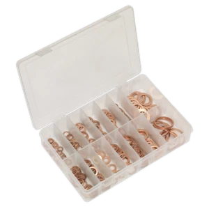 Copper Sealing Washer Assortment 250pc - Metric - Sealey AB020CW New - Picture 1 of 1