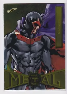 2021 Spider-Man Marvel Metal Skybox Upper Deck 47 Magneto Light FX Gold - Picture 1 of 2