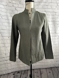 Eileen Fisher grüne leichte Jacke 100 % Tussah Seide Größe Petite PP - Bild 1 von 6
