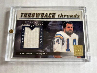 DAN FOUTS 61/100 2000 DONRUSS ELITE THROWBACK THREADS GAME WORN JERSEY - Image 1 of 2