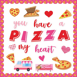 Tableau d'affichage de la Saint-Valentin décorations pizza fête décoration Saint-Valentin cœur pap