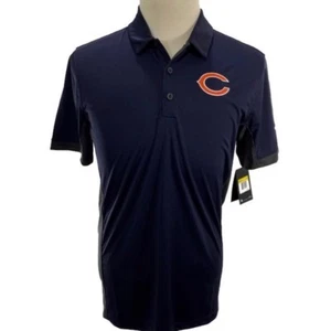 Nike Small Chicago Bears Mens NFL Football Navy Blue Polo Shirt 849239-459 $60 - Picture 1 of 7