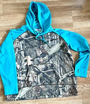 Sudadera con capucha turquesa Energy Zone para mujer talla 2XL Woodlands camuflaje Foto 1 de 4