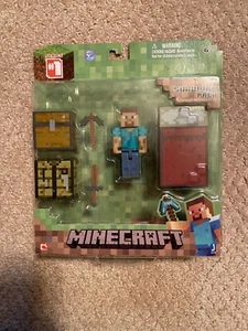 Minecraft Overworld Core Player Survival Pack Series 1 Work Bench Wood Sword - Picture 1 of 4