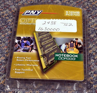 PNY optima memory 512mb pc2700 desktop ddr333 - Image 1 of 2