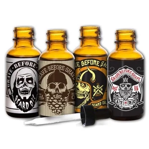 GRAVE BEFORE SHAVE Beard Oil 4 Pack - Picture 1 of 5