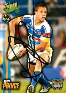 Signed 2010 GOLD COAST TITANS NRL Card SCOTT PRINCE - Bild 1 von 2