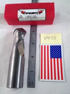 DYNAMITE 1 ZOLL DURCHMESSER HARTMETALL-SCHAFTFRÄSER 2 FL 1-963C-028 KUGEL. 1-1/2" LOC USA -V473 - Bild 1 von 3