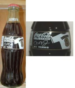 1996 8oz COKE Full Soda Bottle - CAL RIPKEN Jr. 21 Year Career - Thanks #8 - Picture 1 of 1