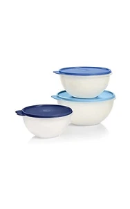Tupperware Wonderlier Mixing Bowl Set Blue Not Microwaveable NEW - Picture 1 of 2