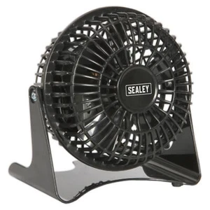 Sealey Mini Desk Fan 230V Bedside Table Air Conditioning Summer Pivoting 4" - Picture 1 of 7