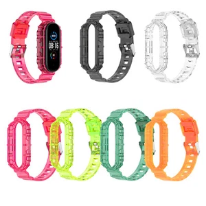 Correa de reloj TPU Jelly Estuche Protector Pulsera Apto para Xiaomi Mi Band 7/6/5/NFC - Imagen 1 de 18