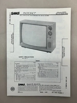 JCPenney 685-2157-00 руководство по обслуживанию Sams Photofact бесплатная доставка - Изображение 1 из 2