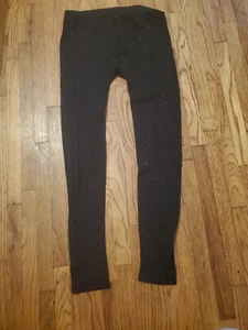 Justice Girl's Black Glittery Leggings Size M (10/12)                - Picture 1 of 5