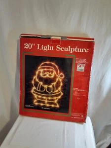 "Escultura iluminada vintage de Papá Noel 20"" vacaciones de Navidad" - Imagen 1 de 4
