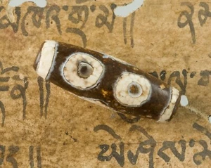 Dzi 3 Augen - Heiliges Amulett - Tibet 1485 - Bild 1 von 6