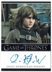 Game of Thrones Season 1 2012 Autograph Auto Isaac Hempstead-Wright Bran Stark - Picture 1 of 2
