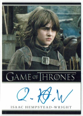 Game of Thrones Season 1 2012 Autograph Auto Isaac Hempstead-Wright Bran Stark - Image 1 of 2