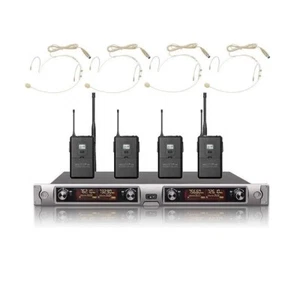 Professional UHF Wireless Microphone 4 Beige Headset For Shure Vocal Microphones - Picture 1 of 2