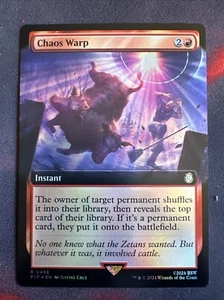 MTG FOIL Chaos Warp - Fallout Commander Extended Art 0466 - Picture 1 of 3