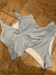 New Without Tags Light Blue Shein  2 Piece Swim Suit Size 3XL 