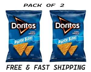 Doritos Cool Ranch Tortilla Snack Chips,Party Size, 14.05 oz Bag (2 PACK) - Picture 1 of 1