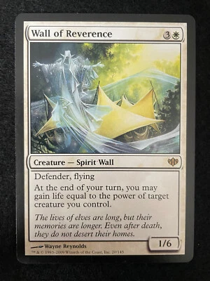 Magic the Gathering Conflux Wall of Reverence Creature Spirit Wall Rare 20/145 - Image 1 of 2