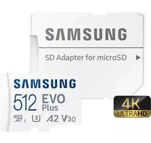 Scheda di memoria Micro SD XC SDXC 512 GB Samsung EVO plus U3 A2 V30 130 MBs - Foto 1 di 2