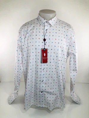 LUCHIANO VISCONTI / 运动版 - 全新带标签 - PAISLEY / Geometric XL 衬衫 — 第 1/4 张图片