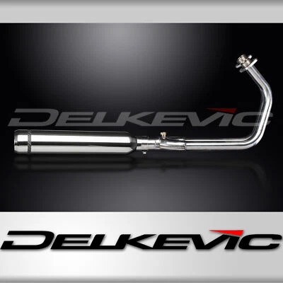 Kawasaki EN650 Vulcan S 2015-2023 2-1 Full Exhaust 16" Round Muffler Bull Nose - Image 1 of 4