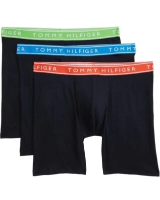 Paquete de 3 calzoncillos boxer clásicos Tommy Hilfiger de algodón elástico para hombre talla pequeña nuevos Foto 1 de 4