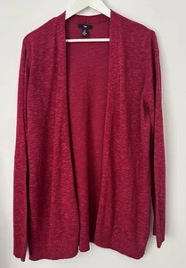 Gap XL Red/Berry Open Cardigan Cotton Rich Blend Casual Travelling - Picture 1 of 6