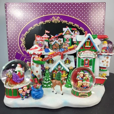 NEW~$650~CHRISTOPHER RADKO~TOY FACTORY SNOW GLOBE~JOY TO THE WORLD~MUSICAL~HUGE - Image 1 of 4