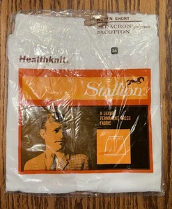 Vintage Healthknit Stallion Boxershorts Unterwäsche Herren Größe 36 weiß - Bild 1 von 5
