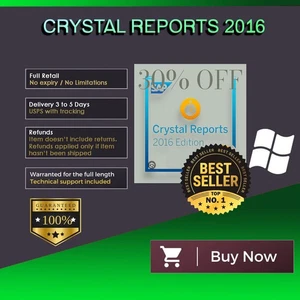 Crystal Reports 2016 Full Retail Software - Picture 1 of 1