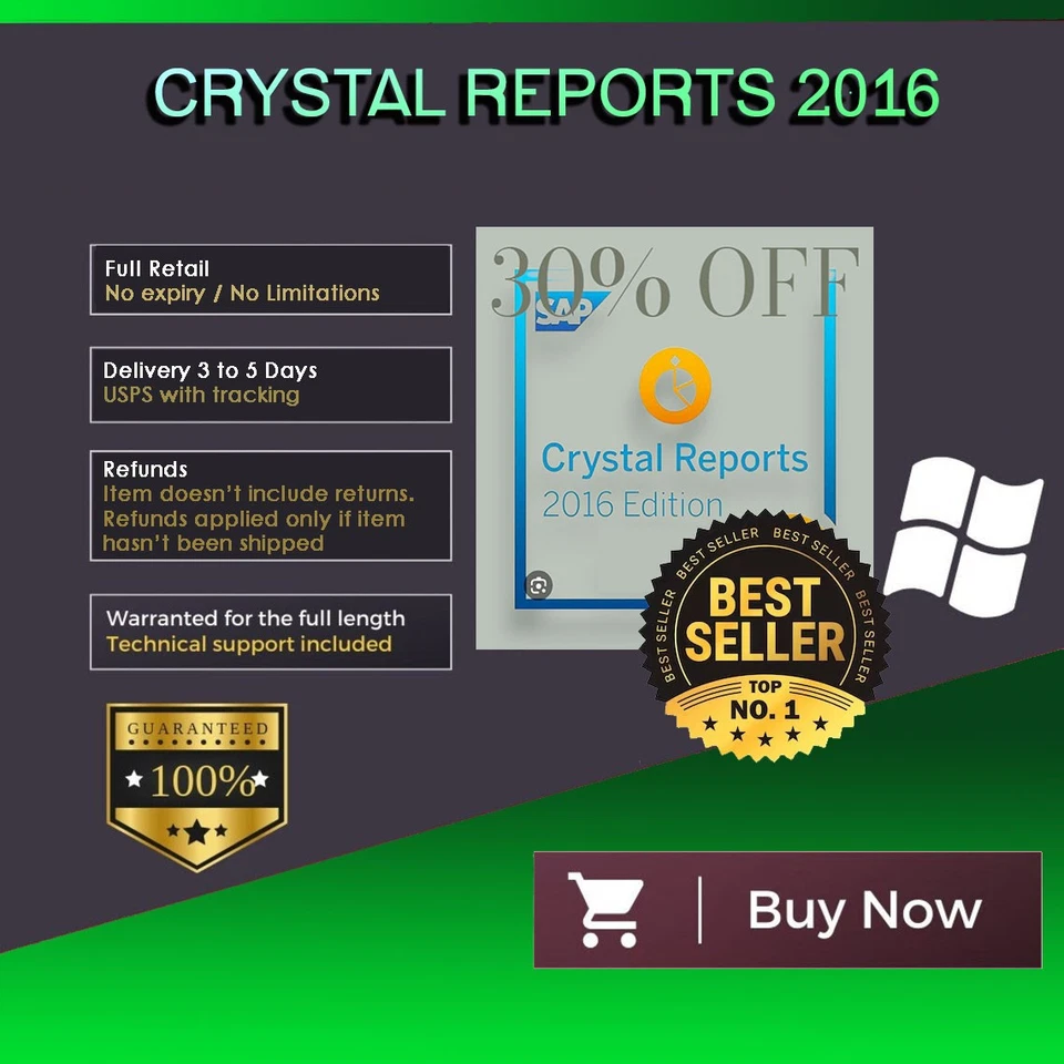 Crystal Reports 2016 Full Retail Software - Image 1 of 1