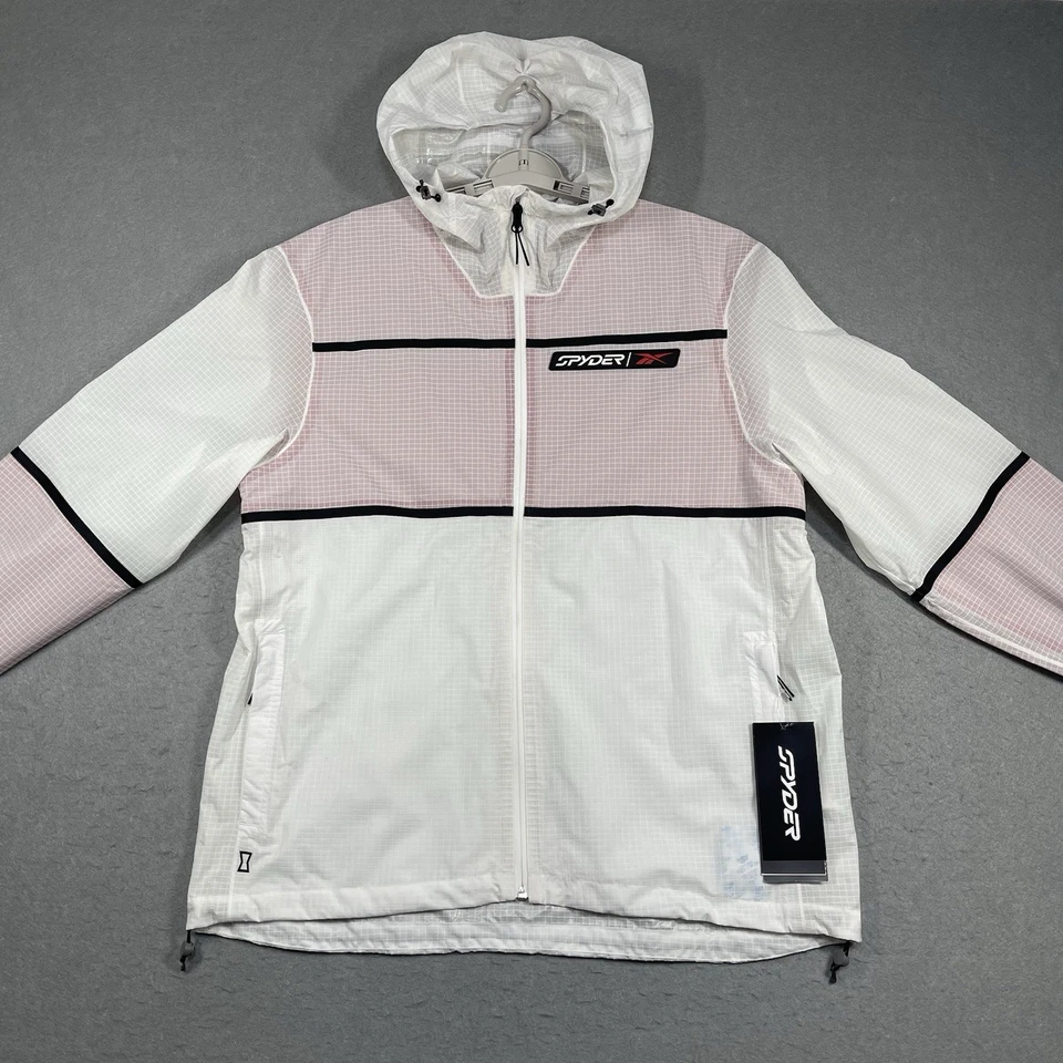 Spy x Rbk Jacket Mens Large White Specter Shell Spyder Rebook Collab Ski Limited - Image 1 of 4