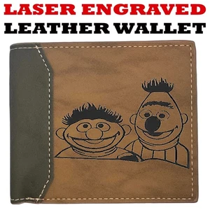 Custom BERT AND ERNIE Wallet - Bifold Leather Wallet - Premium Quality - Picture 1 of 5