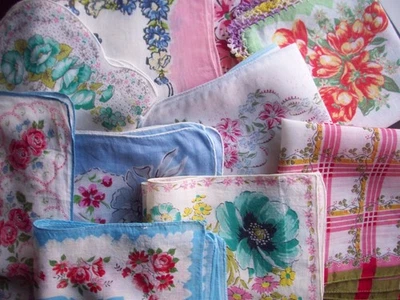 Lote de 10 pañuelos florales flores *A5 Foto 1 de 4