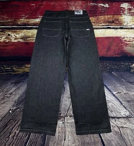 Southpole Jeans Mens 38x34 Black Denim Baggy Wide Leg Skater Rap Silver Tab Y2K - Picture 1 of 16