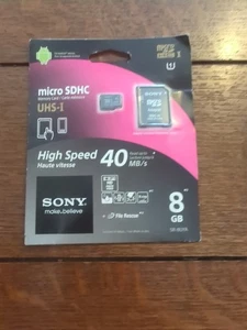 Sony 8Gb MicroSDHC Memory Card - Picture 1 of 2