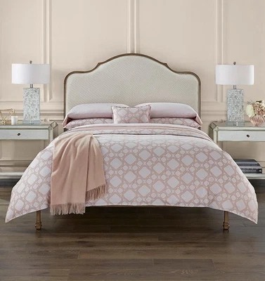 Funda nórdica completa/queen SFERRA Corda $775 grapa larga algodón satén, HEMATITE Foto 1 de 4