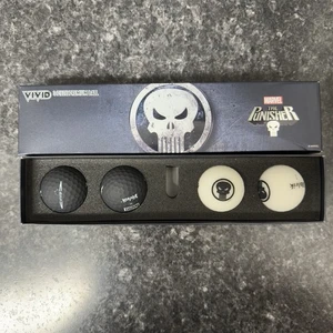 Volvik x Marvel Punisher Golf Ball Set 4 pc Authentic- (missing tee pin) - Picture 1 of 11