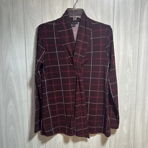 Ann Taylor Factory weinrot Stretch Langarm Bluse Größe Small - Bild 1 von 7