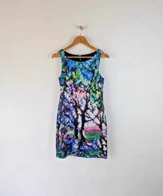 PORTMANS Womens Pencil Dress Sz 8 Multicoloured Sleeveless Straight Lined Event - image 1 of 4